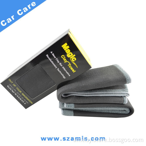 China Car detailing Custom Print Super Cleaning Magic Clay Bar Microfiber Towel Cleaning Cloth